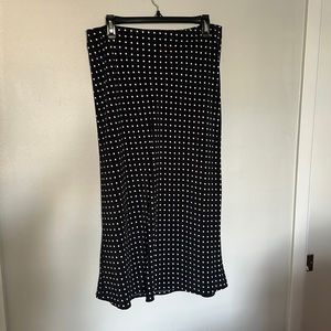 Polka dot midi skirt